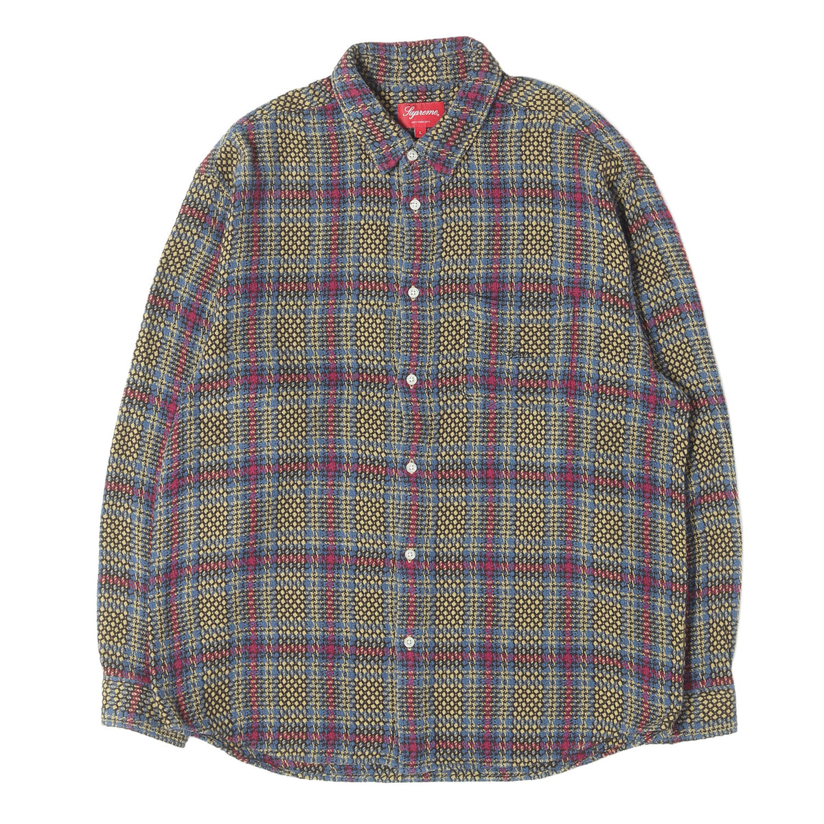 23SS バスケット ウィーブ チェックシャツ(Basket Weave Plaid Shirt)