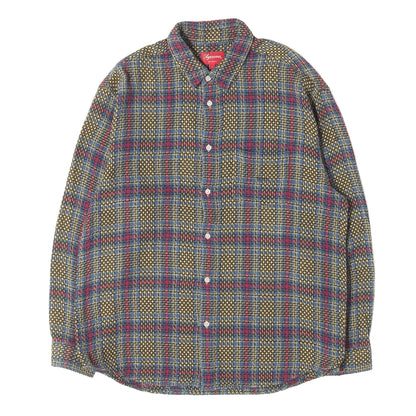23SS バスケット ウィーブ チェックシャツ(Basket Weave Plaid Shirt)