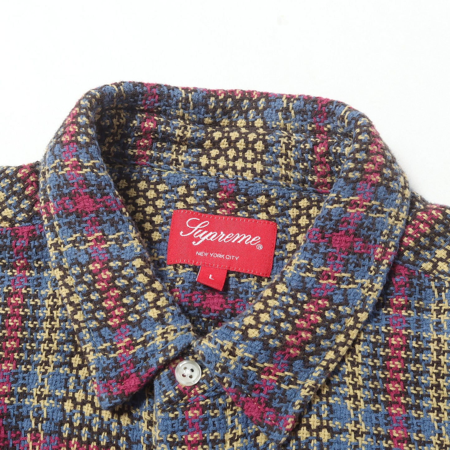 23SS バスケット ウィーブ チェックシャツ(Basket Weave Plaid Shirt)
