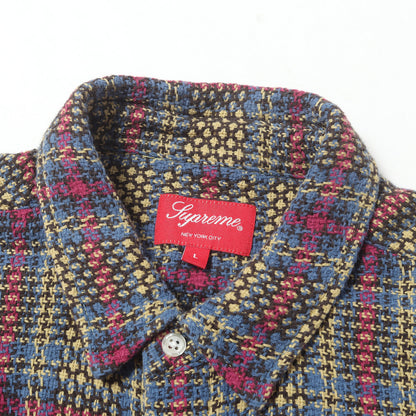 23SS バスケット ウィーブ チェックシャツ(Basket Weave Plaid Shirt)
