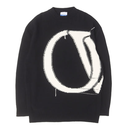 23AW ビッグロゴ オーバーサイズ ウールニット セーター(OW Maxi Logo-Intarsia Jumper)