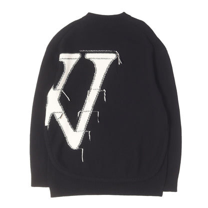 23AW ビッグロゴ オーバーサイズ ウールニット セーター(OW Maxi Logo-Intarsia Jumper)