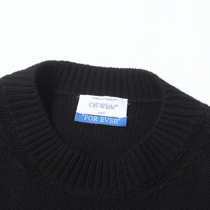 23AW ビッグロゴ オーバーサイズ ウールニット セーター(OW Maxi Logo-Intarsia Jumper)