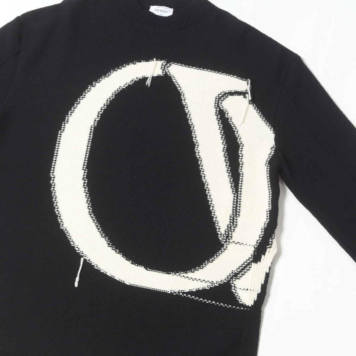 23AW ビッグロゴ オーバーサイズ ウールニット セーター(OW Maxi Logo-Intarsia Jumper)
