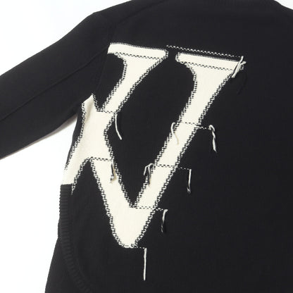 23AW ビッグロゴ オーバーサイズ ウールニット セーター(OW Maxi Logo-Intarsia Jumper)