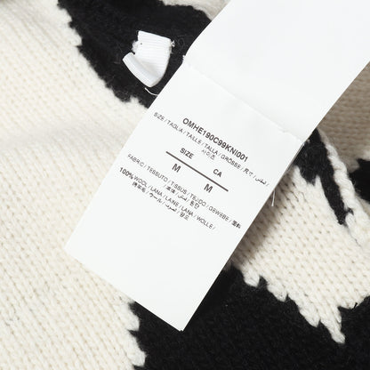 23AW ビッグロゴ オーバーサイズ ウールニット セーター(OW Maxi Logo-Intarsia Jumper)