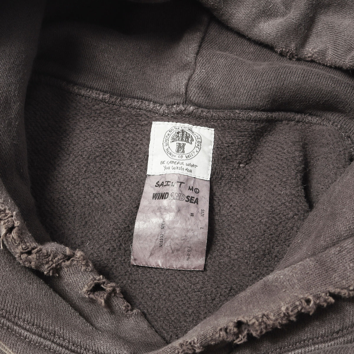 21AW ×WIND AND SEA ヴィンテージ加工 スウェットパーカー(HOODIE)