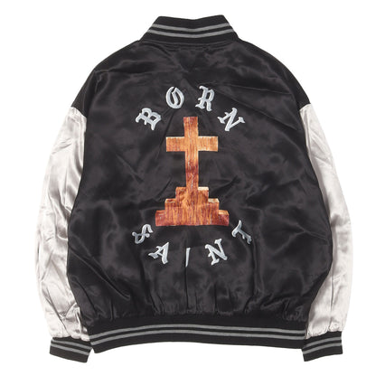 24SS ×BORN X RAISED サテン スタジャン(BR_SATIN JACKET)