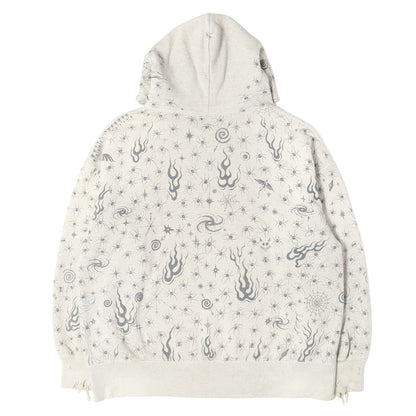 25SS ×Dr. Woo ヴィンテージ加工 落書きグラフィック スウェットパーカー(DW_HOODIE)