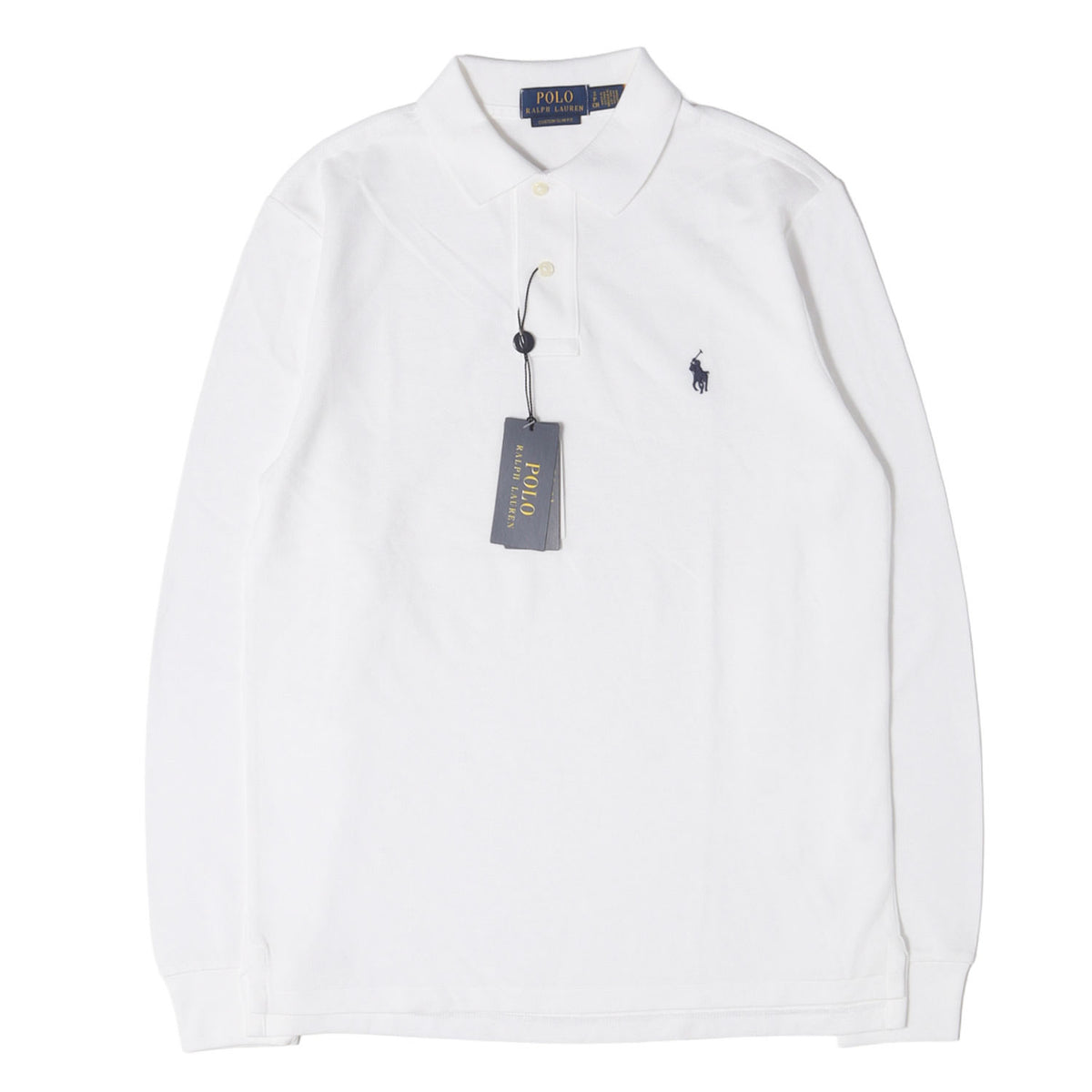 [現行モデル] ロングスリーブ スリム 鹿の子 ポロシャツ (CUSTOM SLIM FIT)