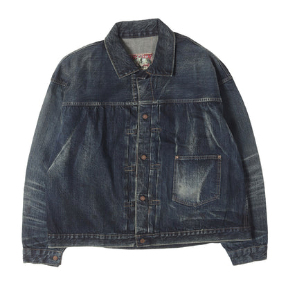 24SS ×BerBerJin 藤原裕 1stタイプ ヴィンテージ加工 デニムジャケット(DENIM JACKET/FIRST)