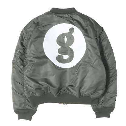 25SS ×GOODENOUGH ×ALPHA レオパード柄 リバーシブル MA-1ジャケット(Reversible MA-1)