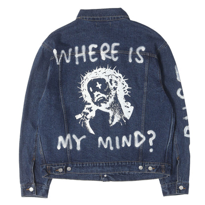 23SS Cell Division 落書きグラフィック 3rdタイプ デニムジャケット(Jesus Denim Jacket)