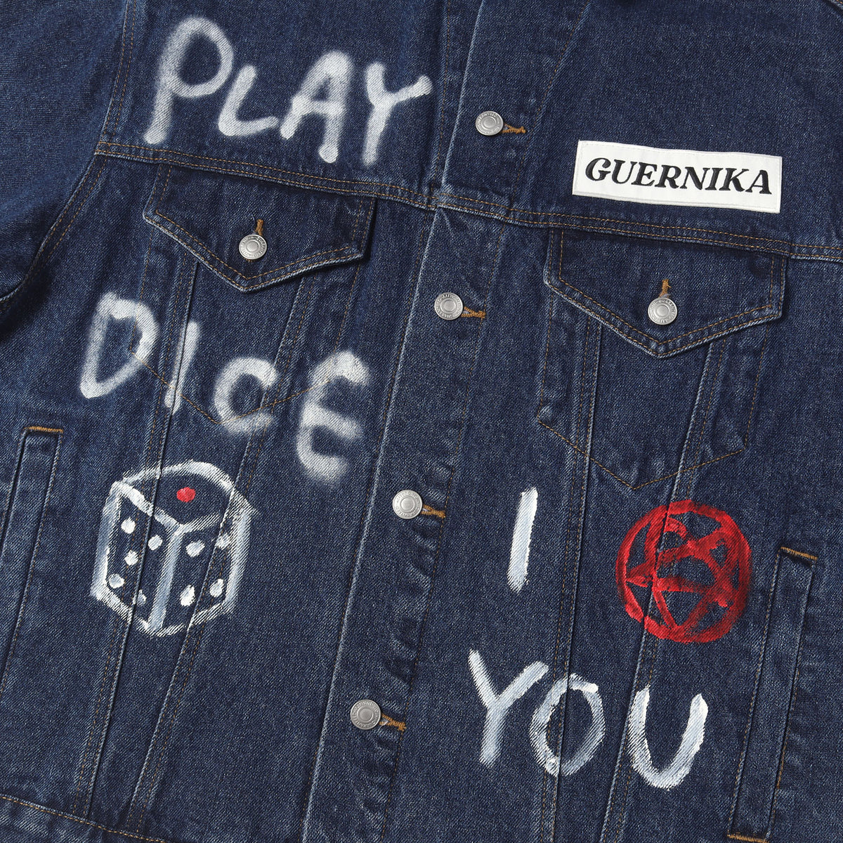 23SS Cell Division 落書きグラフィック 3rdタイプ デニムジャケット(Jesus Denim Jacket)