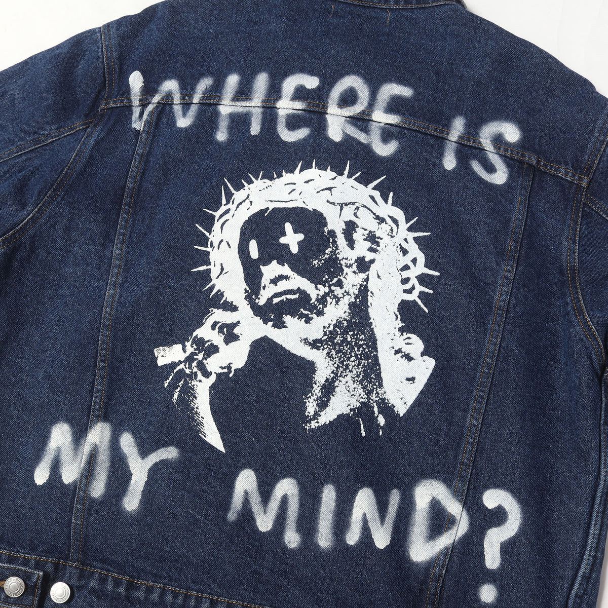 23SS Cell Division 落書きグラフィック 3rdタイプ デニムジャケット(Jesus Denim Jacket)