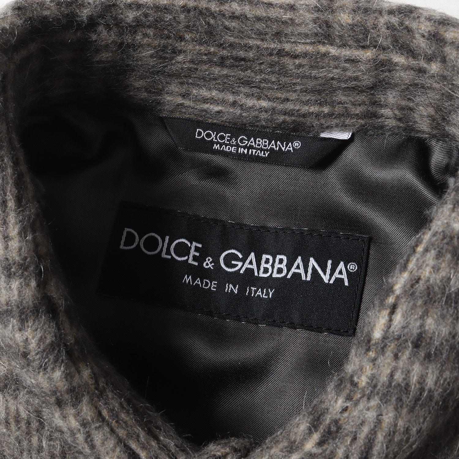 DOLCE&GABBANA (ドルチェ&ガッバーナ) チェック シャギー モヘア