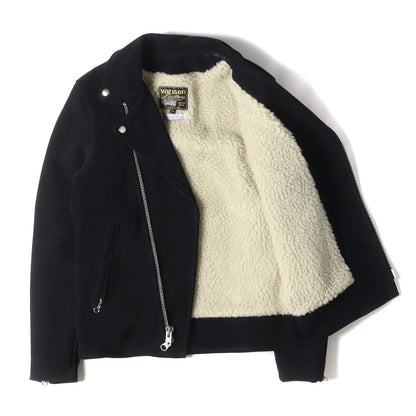 16AW × Ron Herman EXCLUSIVE 裏ボア スエードレザー ダブル ライダースジャケット (21188 Q 23) / ブルゾン 裏パイル