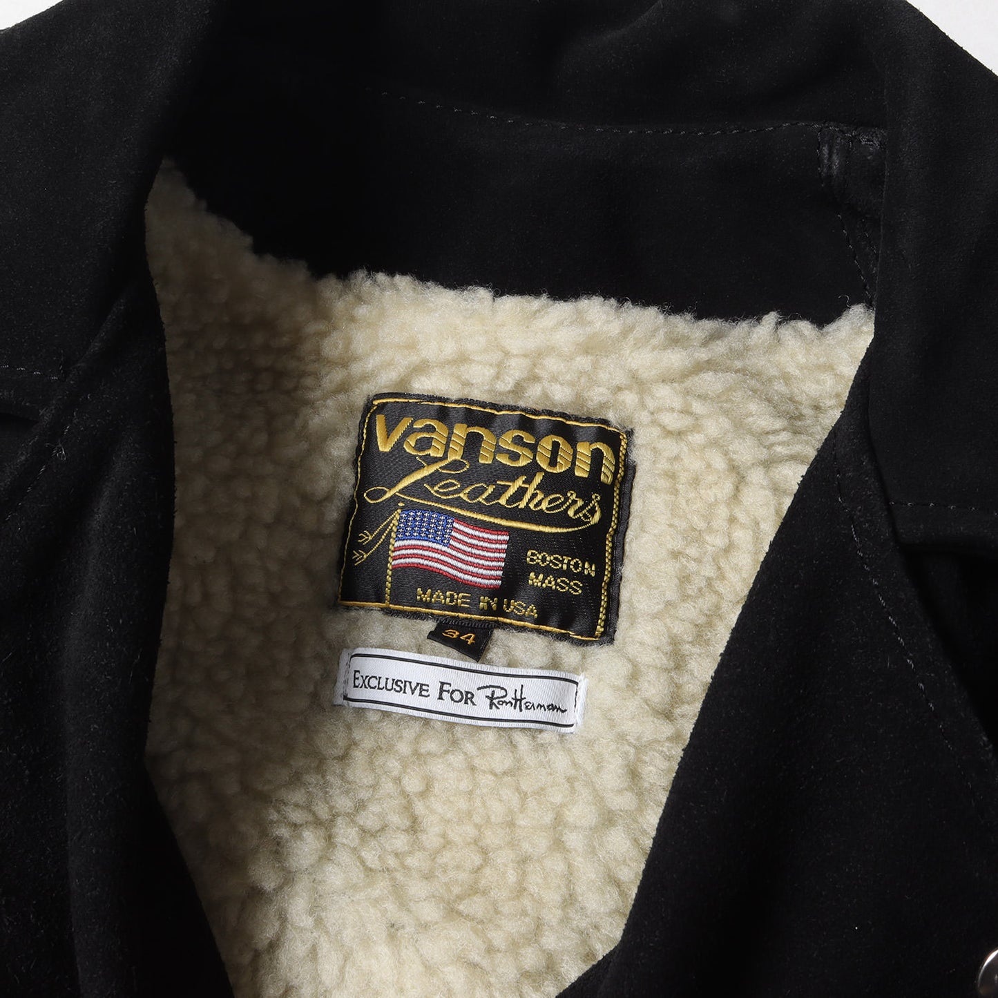 16AW × Ron Herman EXCLUSIVE 裏ボア スエードレザー ダブル ライダースジャケット (21188 Q 23) / ブルゾン 裏パイル
