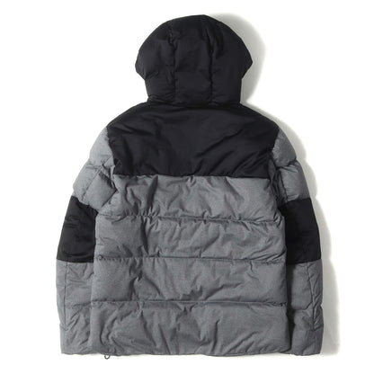 カラーブロック フーデッド ダウンジャケット (51F32-832)