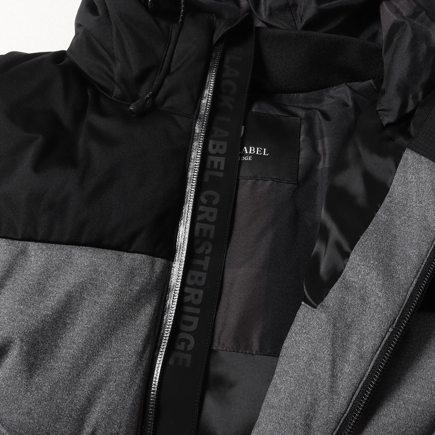 カラーブロック フーデッド ダウンジャケット (51F32-832)