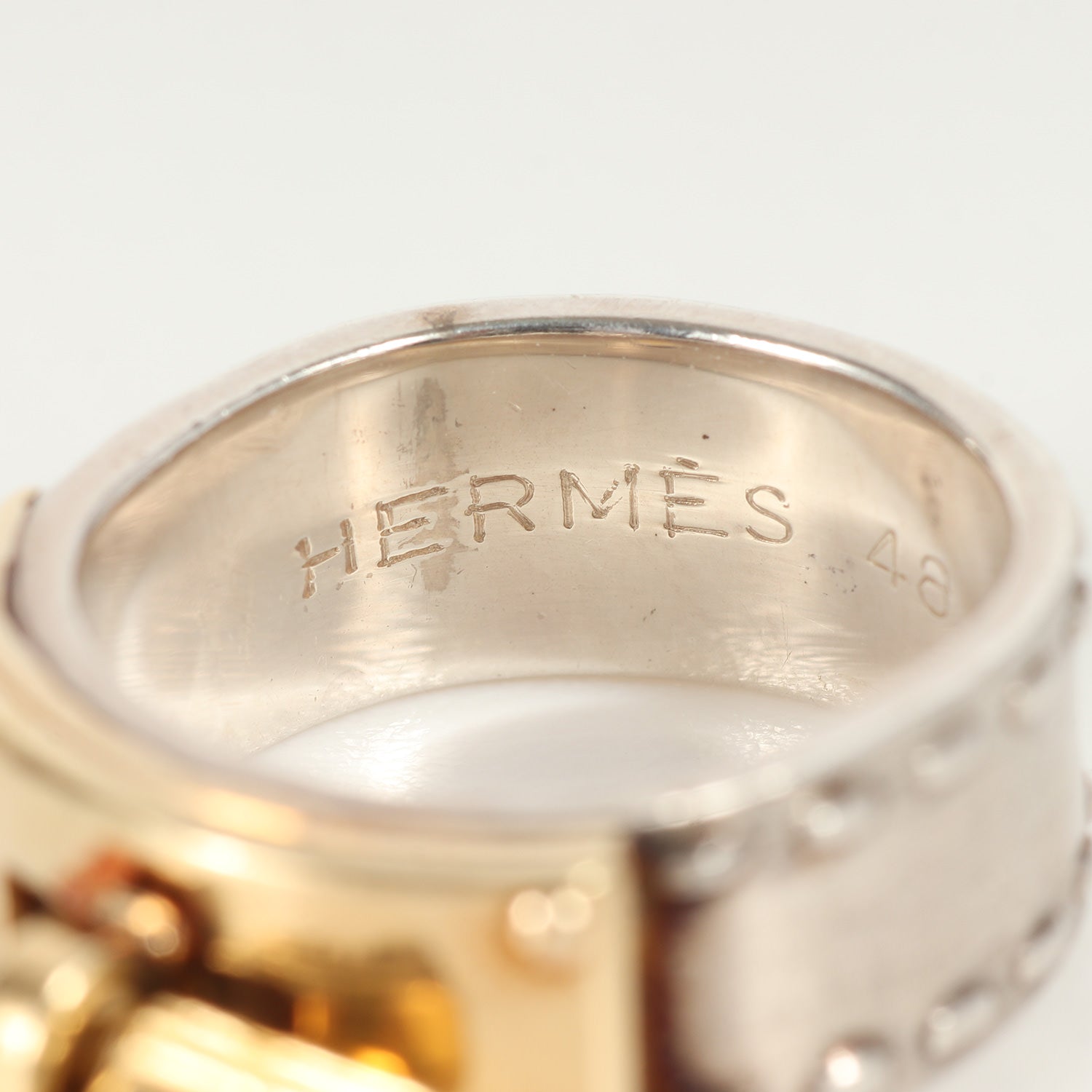 HERMES (エルメス) ケリー リング (Kelly Ring) / Ag925 ゴールド コンビ カデナ ヴィンテージ ジュエリー アクセサリー  – ブランド古着の通販・買取 | BEEGLE by Boo-Bee