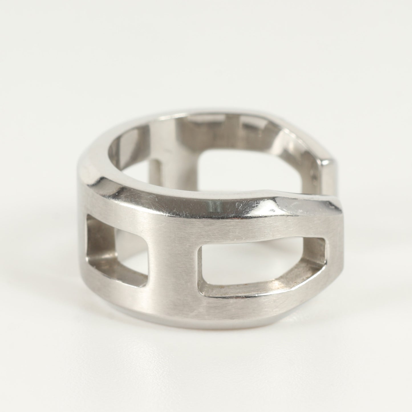 プレイ エッジ デザイン リング / Play 指輪 ステンレススチール 艶消し マット