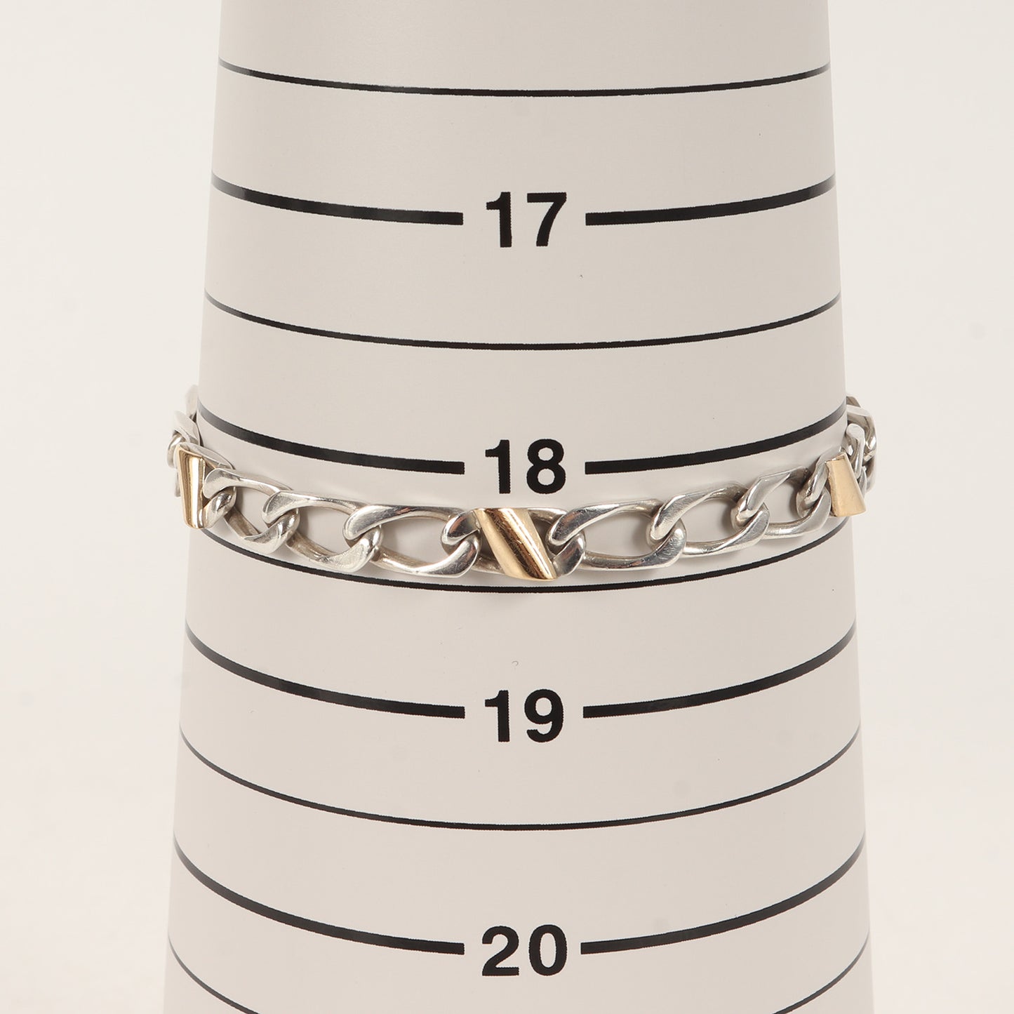 フィガロ チェーン リンク コンビ ブレスレット (Figaro Link Bracelet) / ヴィンテージ オールド シルバー925 AU750 K18 ゴールド