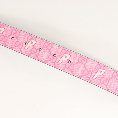 22AW × PALACE Gスクエア バックル GG-P シュプリーム キャンバス レザー リバーシブル ベルト (723154 FAAZJ)