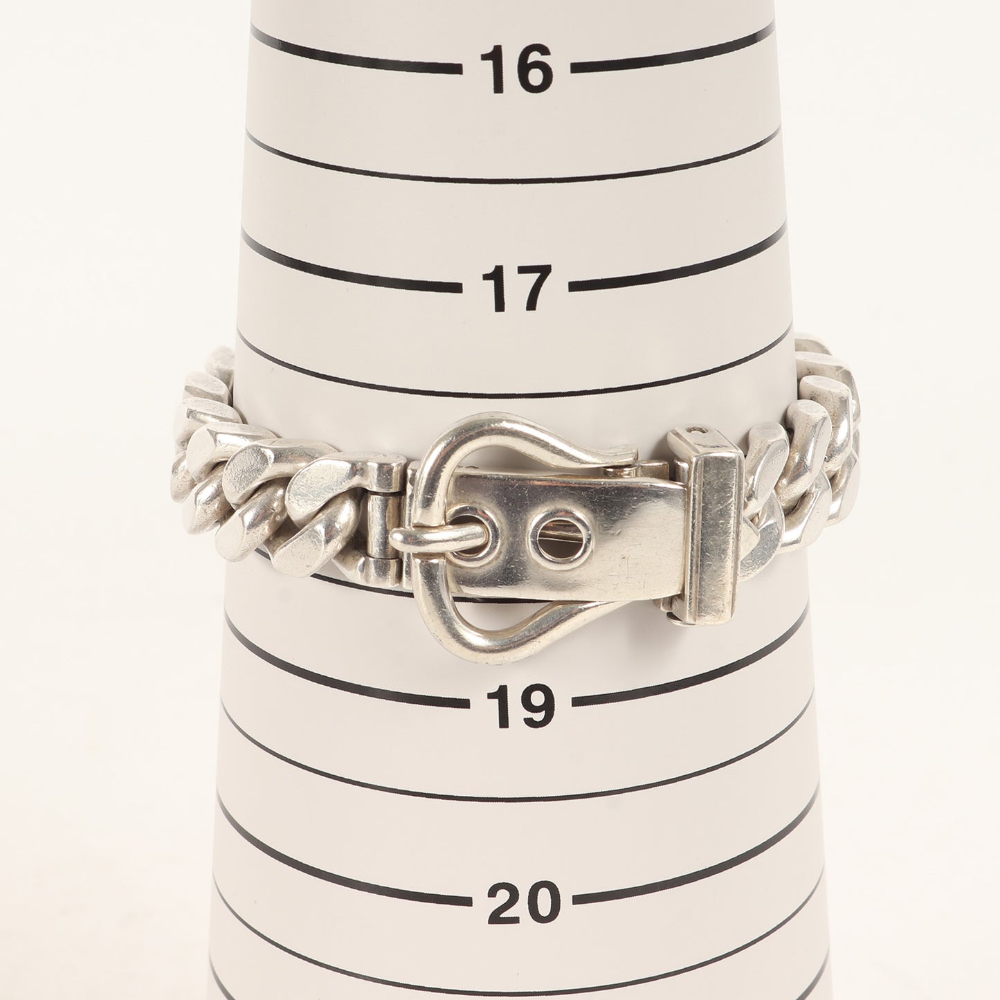 ブックルセリエ MM チェーン ブレスレット / シルバー800 蟹刻印 喜平 バックル ベルト ヴィンテージ オールド ジュエリー アクセサリー