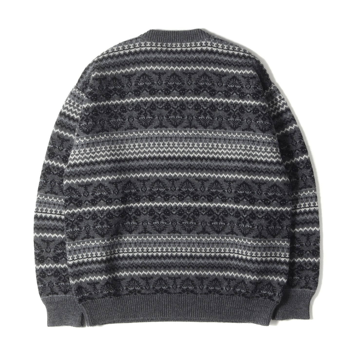 21AW ロゴ ジャガード フェアアイル ニット セーター (Fairisle Crewneck 675280 T1612) / UNIFIT
