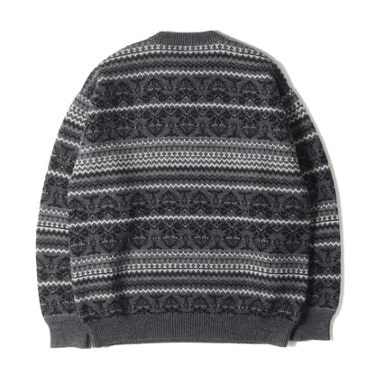 21AW ロゴ ジャガード フェアアイル ニット セーター (Fairisle Crewneck 675280 T1612) / UNIFIT