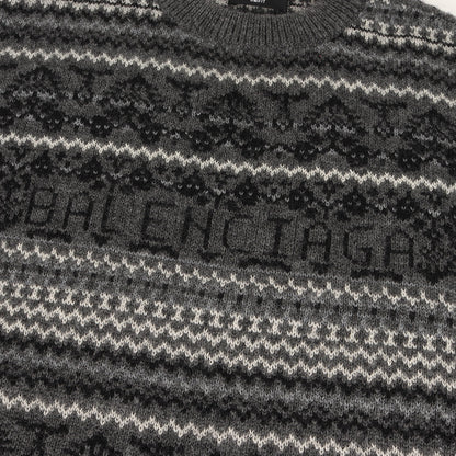 21AW ロゴ ジャガード フェアアイル ニット セーター (Fairisle Crewneck 675280 T1612) / UNIFIT