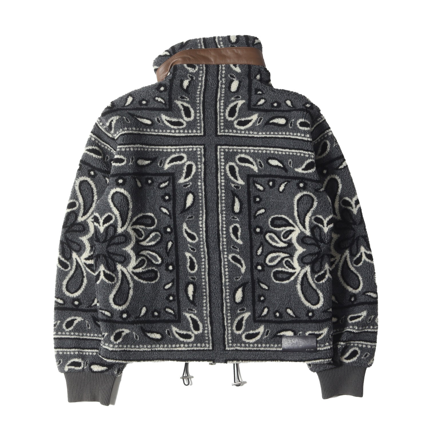 AMIRI (アミリ) 21AW ラムレザー 切替 ペイズリー ボアフリース ダブルジップ ブルゾン (Printed Bandana Polar  Fleece Jacket) - ブランド古着の通販・買取 | BEEGLE by Boo-Bee