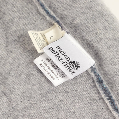 ロゴ刺繍 グラデーション カシミヤ混 ウール ニット パーカー