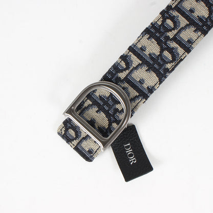 22SS Dロゴ バックル リバーシブル オブリーク ジャガード シボレザー ベルト (4411REYSE) / 定番 ベーシック ラグカジ ラグジュアリー カジュアル