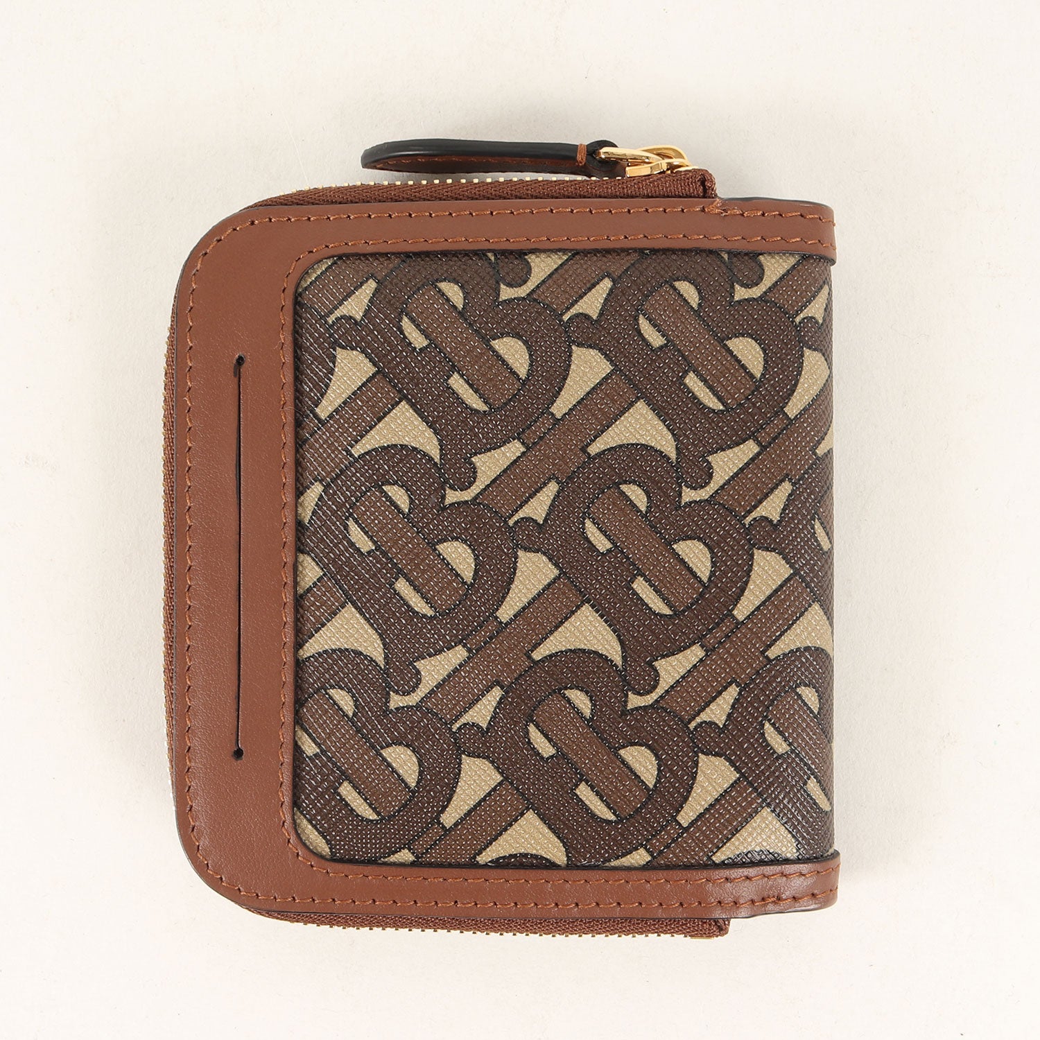 BURBERRY (バーバリー) TB モノグラム PVC レザー 二つ折り BURBERRY (バーバリー) TB モノグラム PVC レザー 二つ折り