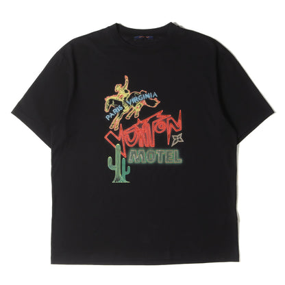 24AW Vuitton Motel モチーフ クリスタル ストラス ロゴ Tシャツ (1AFXNG) / 定番 ベーシック ラグカジ ラグジュアリー