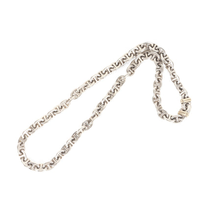 ゴールド コンビ アンカー チェーン リンク ネックレス / 多重 ブレスレット Ag925 シルバー ヴィンテージ OLD ジュエリー