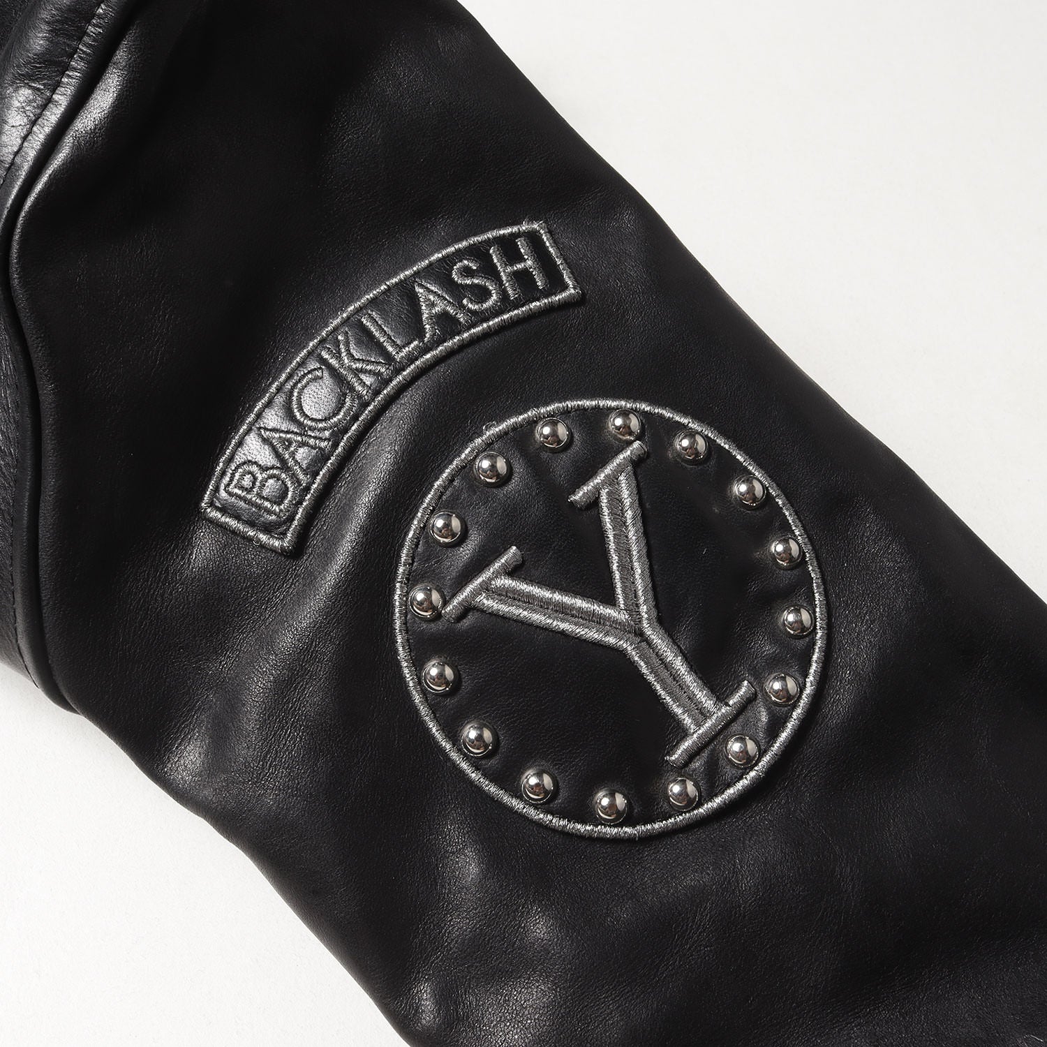 21AW × BACKLASH スタッズ ホースレザー スタッズ シングル ライダース