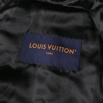 23SS ミュージカル LV シグネチャー ラムレザー メルトン コンビ バーシティ ブルゾン (1AAUYY) / スタジャン アウター ラグカジ ラグジュアリー ハイエンド カジュアル