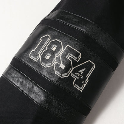 23SS ミュージカル LV シグネチャー ラムレザー メルトン コンビ バーシティ ブルゾン (1AAUYY) / スタジャン アウター ラグカジ ラグジュアリー ハイエンド カジュアル