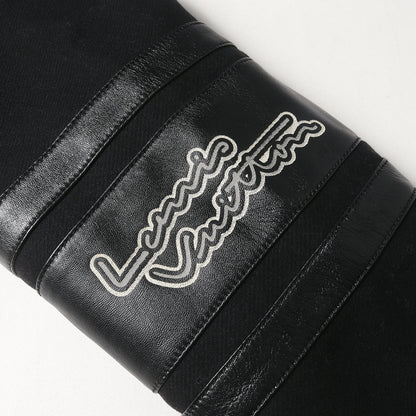 23SS ミュージカル LV シグネチャー ラムレザー メルトン コンビ バーシティ ブルゾン (1AAUYY) / スタジャン アウター ラグカジ ラグジュアリー ハイエンド カジュアル