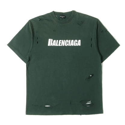 フェード デストロイ加工 ロゴ Tシャツ (Caps Destroyed Flatground Tee 651795 TKVB8)