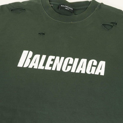 フェード デストロイ加工 ロゴ Tシャツ (Caps Destroyed Flatground Tee 651795 TKVB8)
