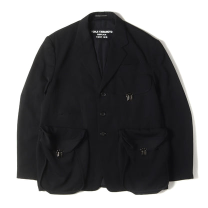 1991SS REPLICA ウールギャバ 3B テーラード カバン ジャケット (HW-J68-140)