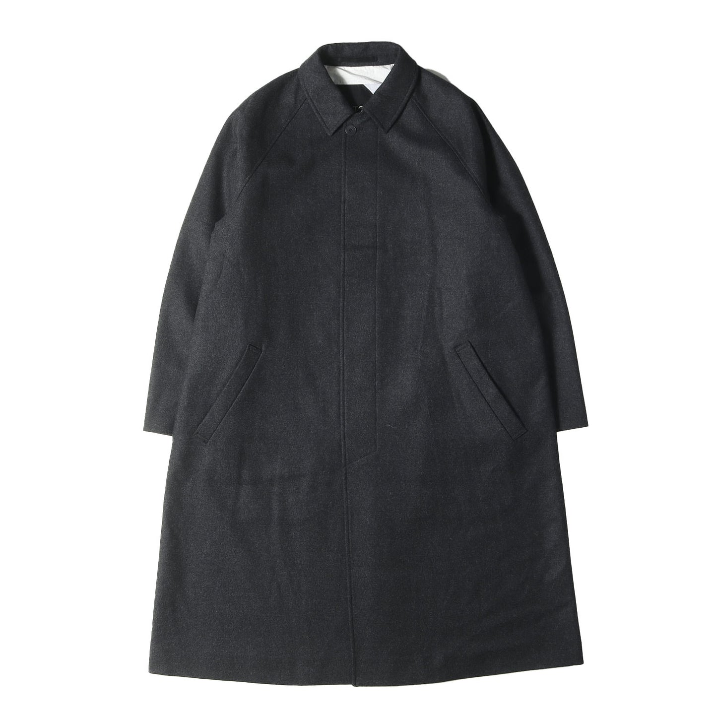 ウール フランネル フライフロント ステンカラー ロング コート (WOOL FLANNEL BALMACAAN COAT 6929422)