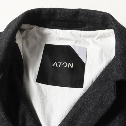 ウール フランネル フライフロント ステンカラー ロング コート (WOOL FLANNEL BALMACAAN COAT 6929422)