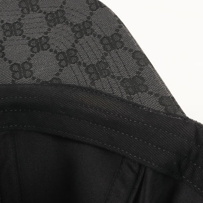 22SS × BALENCIAGA ハッカープロジェクト BB モノグラム ジャガード キャンバス ロゴ キャップ (680717 4B3B7)
