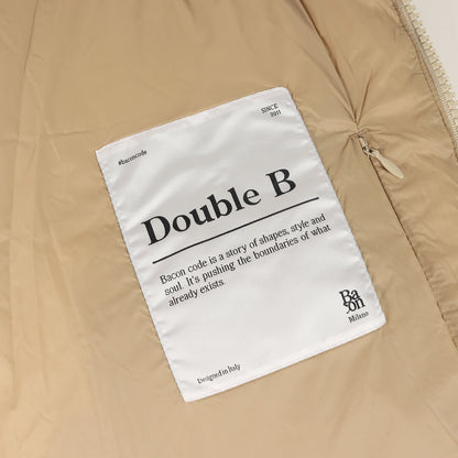 フーデッド ハイネック ダブルジップ ダウンジャケット (MDOUBLE B WLT BACPIGIA 409)