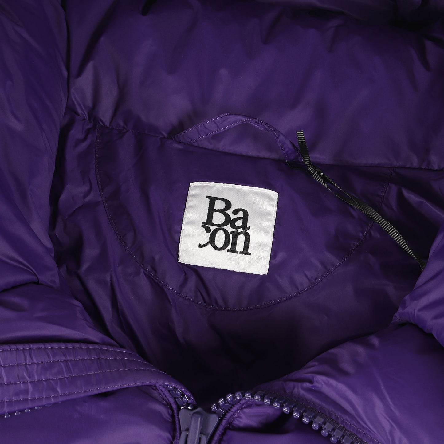 フーデッド ハイネック ダブルジップ ダウンジャケット (MDOUBLE B WLT BACPIGIA 409)